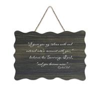 Ezekiel Décoration murale 16:8 avec inscription « I Gave You My Solemn Oath And Entered Into A Covenant with You Declares The Hanging Wood Signs The Hanging », décoration murale en bois rustique pour
