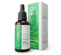 Ezero Huile Cbd 30% Premium 15000 Mg Biologique Pure - Full Spectrum - Huile De Cbd De Chanvre Bio - Hemp Oil - Certifié Bio, Naturel Et Végane - 50 Ml