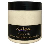 Ezgi Sertcetin Pâte de peinture pour sculpture 3D, pâte de texture, plâtre décoratif, prête à l'emploi, couleurs uniques, idéal pour les œuvres d'art, pochoir, fleurs, texture, relief artistique, 170