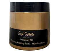 Ezgi Sertcetin Pâte de peinture pour sculpture 3D, pâte de texture, plâtre décoratif, prête à l'emploi, couleurs métalliques uniques nacrées et fluo, idéal pour les œuvres d'art, pochoir, fleurs