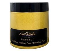 Ezgi Sertcetin Pâte de peinture pour sculpture 3D, pâte de texture, plâtre décoratif, prête à l'emploi, idéale pour œuvres d'art, pochoir, fleurs, texture, relief artistique, 170,1 g (jaune cantaloup)