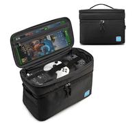 Ezgnuk Étui de transport pour console de jeu compatible avec Xbox Series X, sac de rangement de voyage portable livré avec protection, assez d'espace pour ranger les manettes de jeu, les câbles et