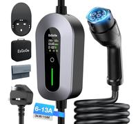 EzGoGo Câble de charge EV de type 2 vers prise 3 broches 15 m Chargeur de voiture électrique 3 kW, [6/8/10/13 A] Câble de charge de type 2 3 broches IP65 Protection avancée Convient aux véhicules