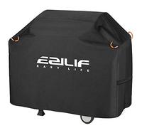 EZILIF Housse de protection pour barbecue en tissu Oxford 210D avec bandes réfléchissantes pour Brinkmann, Char Broil, Weber et Jenn Air (147 x 61 x 117 cm)