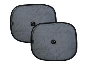 EZIMOOV - Chaussette Pare-Soleil Voiture, Lot de 2, Taille Bébé | Bloque 97% des UV, fixation par ventouses, pliage compact twist-to-fold, s'adapte à la plupart des vitres, lot de 2