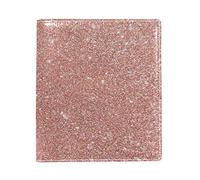 EZIOLY Couverture de livre extensible à paillettes or rose compatible avec la plupart des cahiers jusqu'à 22,1 x 16 cm Tissu sans adhésif lavable et réutilisable