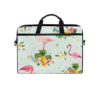Ezioly Flamingo Bird Fleurs Tropicales pour Ordinateur Portable Sac à bandoulière Case Sleeve pour Ordinateur Portable 35,6 cm à 39,1 cm