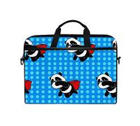 Ezioly Super Hero Sac à bandoulière pour Ordinateur Portable 14" à 15,4" Motif Panda Bleu