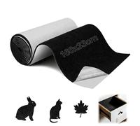 Ezitruz Feutrine Autocollante 3 mm, Moquette Autocollante 160 cmx33 cm, Feutrine Noir, Rouleau de Tissu en Feutre au Mètre pour DIY Doublure de Boîte Chaise Cadre Photo Auto Garniture Intérieure