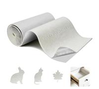 Ezitruz Feutrine Autocollante 3 mm, Moquette Autocollante 230 cmx43 cm, Feutrine Blanc, Rouleau de Tissu en Feutre au Mètre pour DIY Doublure de Boîte Chaise Cadre Photo Auto Garniture Intérieure