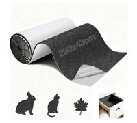 Ezitruz Feutrine Autocollante 3 mm, Moquette Autocollante 230 cmx43 cm, Feutrine Gris Foncé, Rouleau de Tissu en Feutre au Mètre pour DIY Doublure de Boîte Chaise Cadre Photo Auto Garniture Intérieure