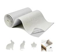 Ezitruz Feutrine Autocollante 3 mm, Moquette Autocollante 260 cmx33 cm, Feutrine Blanc, Rouleau de Tissu en Feutre au Mètre pour DIY Doublure de Boîte Chaise Cadre Photo Auto Garniture Intérieure