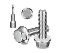 Ezitruz Lot de 25 vis à tête hexagonale avec bride - M8 x 35 mm - DIN 6921 - En acier inoxydable A2 V2A - Avec bride - Pour meubles, construction, ingénierie