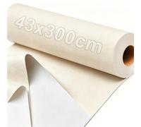 Ezitruz Simili Cuir au Metre, Patch Reparation Cuir 300x43 cm, Tissus au Metre Blanc Cassé Imperméable pour Couture Réparation de Canapés Chaises Sacs Vêtements Meubles en Cuir et Sièges Auto