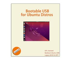 EZITSOL Linux USB pour Ubuntu 22.04 & 20.04 64 bits LTS Lubuntu 18.04 32 bits LTE ; clé USB 3 en 1 bootable 16 Go