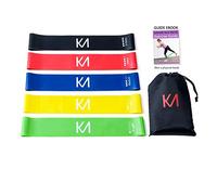 EZKAMI Bandas de Resistencia, Bandas de Ejercicio Para botín, Crossfit, Estiramiento, Entrenamiento de Fuerza, Terapia física, Fitness en CASA Bandas de Entrenamiento, Juego de 5, 12 x 2 Pulgadas