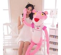 EZLAM 60-130cm Rose Panthère Peluche Peluche Grande Panthère Poupées Léopard Poupées en Peluche pour Mode Adolescents Très Doux Bonne Qualité 120-130cm Noir