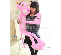 EZLAM Rose Panthère Peluche 70-80cm Poupées en Peluche pour Adolescents Douceur Tactile Cadeau Jouet Éducatif