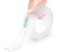 EZlifego Double Face Extra Fort, Nano-Ruban Adhésif Double Face Puissant, Réutilisable, sans Traces, Transparent Amovible Adhésif pour Bureaux,Maison,Réparation,Fixant,DIY,Extérieur(3Mètres)