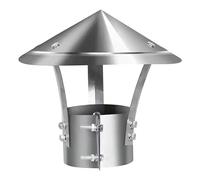 EZLUIYLDH Cheminée Conique en Acier Inoxydable 304, avec Dispositif de Fixation, Sortie de Toit pour Conduit de fumée, idéale pour la Cuisine familiale (Taille : 140 mm/5,5 po)