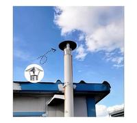 EZLUIYLDH Cheminée Conique, Pare-Pluie galvanisé, Couvercle de Conduit de cheminée, Pare-Pluie Rond, Conduit de Ventilation en Acier galvanisé Tous Temps pour Toit de cheminée ()