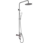 EZLUIYLDH Douche de Pluie en Acier Inoxydable, Ensemble de Douche Mural avec pommeau de Douche et mitigeur thermostatique réglable en Hauteur pour Salle de Bain d'hôtel ou de Gym.