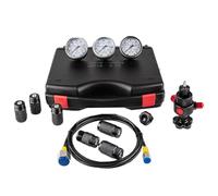 EZLUIYLDH Kit de Test de Pression d'azote, Compatible avec la Plupart des accumulateurs, kit de Test de Pression d'azote hydraulique, conçu pour Une Mesure précise de la Pression, 3 jauges