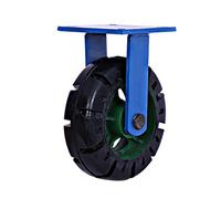 EZLUIYLDH Lot de 3 Robuste Industriel Noir Caoutchouc roulettes pivotantes avec Non Glisser Conception pour Meubles (8 Pouce Fixe Hauteur) Durable Fluide Glissement Roues pour Facile Mobilité