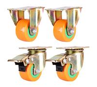 EZLUIYLDH Lot de 4 Robuste 360° Pivotant roulettes avec Freins Double Roulement Conception Renforcé Platine de Fixation pour Mobilité Fluide et Stabilité Idéal pour Meubles et Équipement