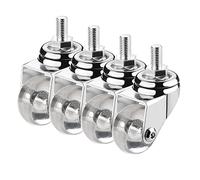 EZLUIYLDH Lot de 4 Transparent roulettes pivotantes avec Freins M8 & M10 Boulons 3. 8cm Dimensions 22. 7kg Capacité Parfait pour Meubles Mobilité et Stabilité Installation Facile