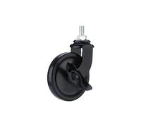 EZLUIYLDH Lot de 4 Universel 3 Pouce Electro Friction Blocage roulettes pour Repas Pièce Silencieux PP Roues pour Meubles avec Frein Robuste Mobilité et Stabilité.
