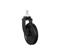 EZLUIYLDH Lot de 4 Universel 3 Pouce Silencieux PP roulettes avec Frein Robuste Roues pour Meubles Pivotant et Fileté Idéal pour Maison/Bureau Utilisation