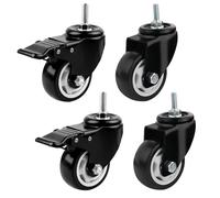 EZLUIYLDH Robuste roulettes pour Meubles Lot de 4 Pivotant Roues avec Frein 60 80kg Capacité de Charge Universel Pivotant roulettes pour Facile Mobilité et Stabilité