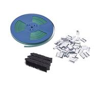 EZLUIYLDH Rouleau de feuillard en Polyester (Pet) Vert très résistant 16 mm x 0,035 po x 300 pi, 50 Joints de cerclage, 100 cornières de Protection pour cerclage d'emballage