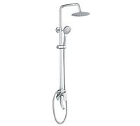 EZLUIYLDH Système de Douche Comprenant Une Pomme de Douche Effet Pluie de 20 cm (8 Pouces), Une douchette à Main, Un Robinet Mural Haute Pression et Un Ensemble de robinetterie pour Salle de Bain.