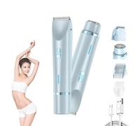 Ezme Rasoir électrique 2 en 1 The Trimmie 2.0 de Ezme, rasoir électrique 2 en 1, lames remplaçables, étanche pour usage humide/sec pour le visage, les jambes, le bikini et les aisselles (bleu)