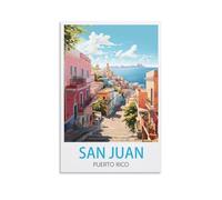 EZMLFA DIY Paint by Numbers San Juan, Porto Rico Peinture Par Numéros Pour Adulte,DIY Peinture Acrylique Pour Adultes Débutants Facile Sur Toile 50x60cm