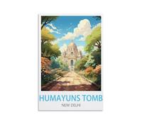 EZMLFA DIY Paint by Numbers Tombeau de Humayun à New Delhi Painting Acrylique pour Débutants, DIY Dessin Artwork Peinture sur Toile 40x50cm