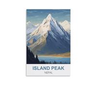 EZMLFA Peinture par Numéros Affiches d'Island Peak au Népal Inclure Acrylique et pinceau, Loisirs Activités D'art Artisanales Kit Paint by Numbers 30x40cm
