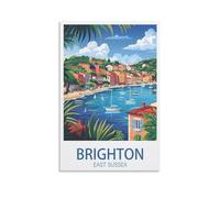 EZMLFA Peinture par Numéros Pour Adultes Brighton East Sussex Paysage DIY Painting by Numbers,Numero D'art Adulte 30x40cm