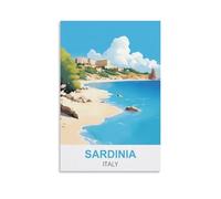 EZMLFA Peinture par numéros pour adultes sur toile Sardaigne Italie DIY Peinture à l'huile, dessins, peintures avec pinceaux Décoration Cadeau 40x50cm