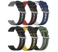 EZMVZKU 22mm Silicone Bracelet pour Samsung Galaxy Watch 3 45mm/46mm,pour Amazfit GTR4/GTR3/3 Pro Bracelet de Sport Remplacement,Compatible avec Huawei Watch GT Runner/GT3 46mm/3/3 Pro,6pack3