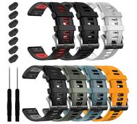 EZMVZKU Bracelet de sport Quickfit de 22 mm pour Garmin Fenix 7/7 Pro/6/6 Pro/5/5 Plus, bracelet de rechange en silicone pour Forerunner 965 955 945/Approach S62, DC - Lot de 7