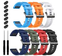 EZMVZKU Bracelet de sport Quickfit de 22 mm pour Garmin Fenix 8 47 mm/Fenix 7/7 Pro/6/6 Pro/5 Plus, bracelet de montre en silicone pour Forerunner 965 955/Approach S62/S70/tactix 8 47 mm/Descent G2