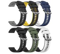 EZMVZKU Bracelet Silicone 22mm pour Samsung Galaxy Watch 3 45mm/46mm, Amazfit GTR4/GTR3/3 Pro, Huawei GT Runner/GT3 46mm/3/3 Pro - 6 Pack de Bracelets de Sport Compatibles