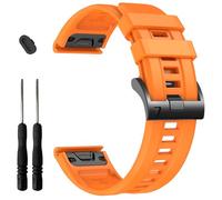 EZMVZKU Silicone Bracelets pour Garmin Fenix 7X Pro Fenix 6X Pro Fenix 5X Plus Fenix 3 HR, 26mm Quick-Fit Sport Interchangeable Bracelet pour Tactix 7 Pro Enduro 2 Descent Mk2i Tactix Delta