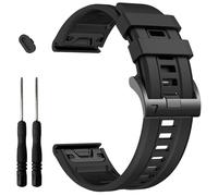 EZMVZKU Silicone Bracelets pour Garmin Fenix 7X Pro Fenix 6X Pro Fenix 5X Plus Fenix 3 HR, 26mm Quick-Fit Sport Interchangeable Bracelet pour Tactix 7 Pro Enduro 2 Descent Mk2i Tactix Delta