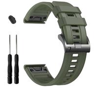 EZMVZKU Silicone Bracelets pour Garmin Fenix 7X Pro Fenix 6X Pro Fenix 5X Plus Fenix 3 HR, 26mm Quick-Fit Sport Interchangeable Bracelet pour Tactix 7 Pro Enduro 2 Descent Mk2i Tactix Delta