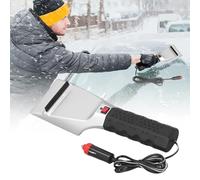 Eznaobo Grattoir à glace électrique USB 12 V pour pare-brise de voiture, dégivreur de pare-brise avec poignée antidérapante, pelle à neige chauffante automatique (A)