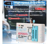 EZP2023+ Programmer à haute vitesse pour puces, USB 2.0, compact, supporte plusieurs modèles